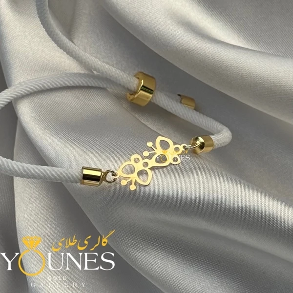 دستبند دو پروانه طلا لیزری